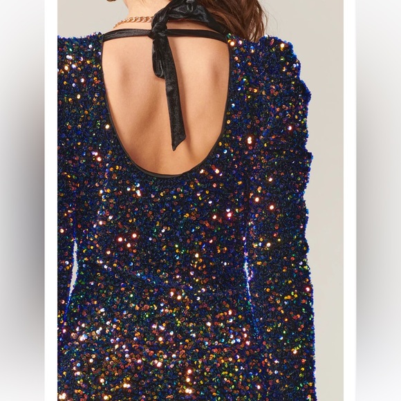 Adelyn Rae Sequin Dress Midnight - Picture 3 of 6